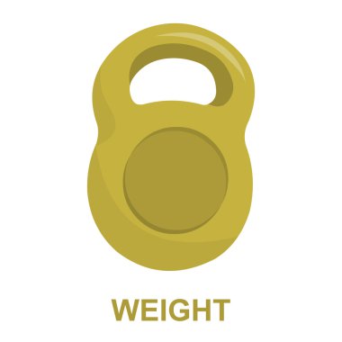 Ağırlık simgesi karikatür. Tek spor idolü büyük fitness, sağlıklı, egzersiz seti.