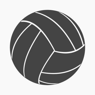 Voleybol simgesi karikatür. Tek spor idolü büyük fitness, sağlıklı, egzersiz seti.