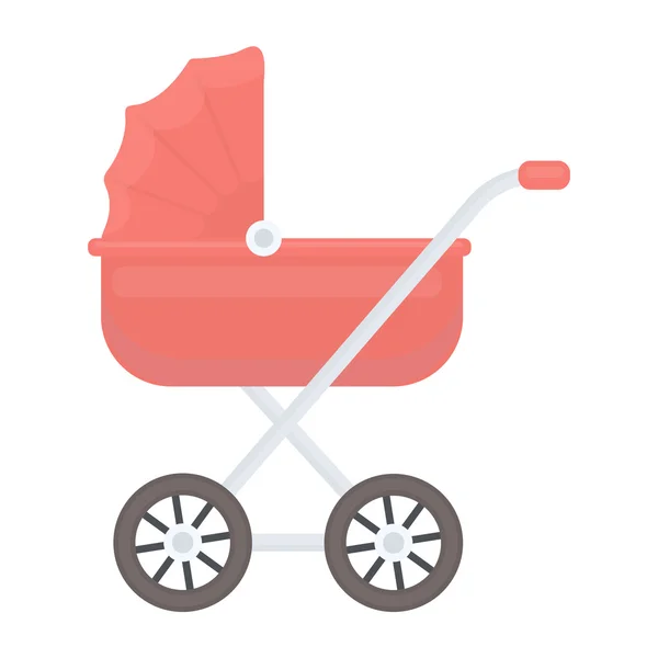 Icona trasporto bambino in stile cartone animato isolato su sfondo bianco. Illustrazione vettoriale stock simbolo di gravidanza . — Vettoriale Stock