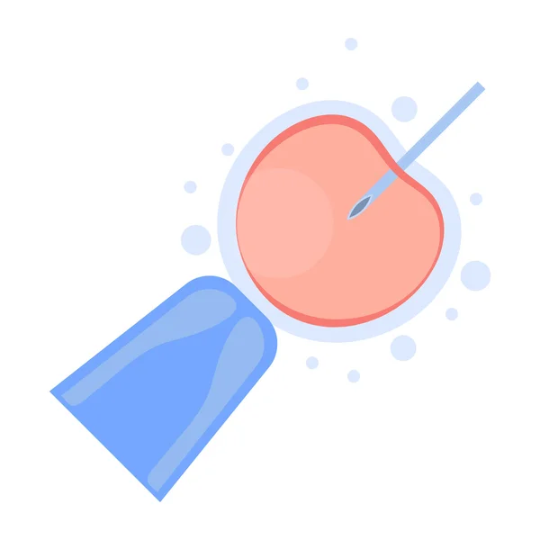 Icona di inseminazione artificiale in stile cartone animato isolato su sfondo bianco. Illustrazione vettoriale stock simbolo di gravidanza . — Vettoriale Stock