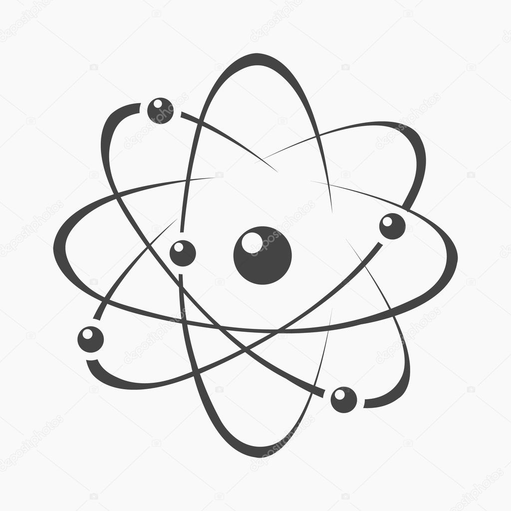 Atom icon cartoon. Single education icon from the big school, university set.