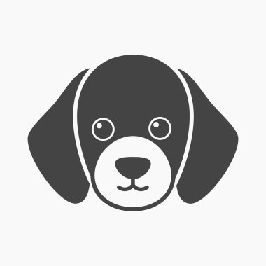 Köpek namlu rastr simge siyah stil web için