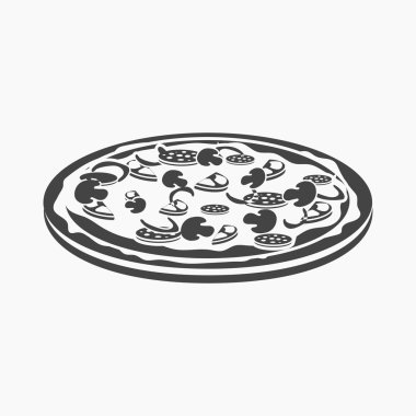 Pizza rastr simgesi basit tarzı web için