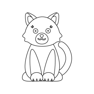 Kedi satırı simgesi. Gösterim amacıyla web ve mobil tasarım.