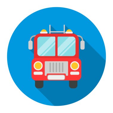 İtfaiye kamyonu simgesi düz. Büyük yangın Departmanı düz tek siluet yangın ekipmanları simgesi - stok vekto - stok vecto - stok vecto - stok rastr