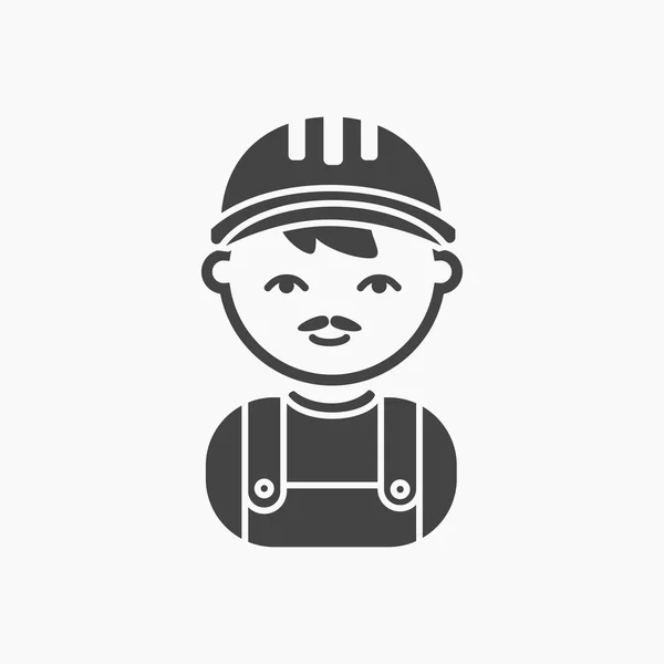 Icône noire Builder. Illustration pour web et mobile design . — Photo