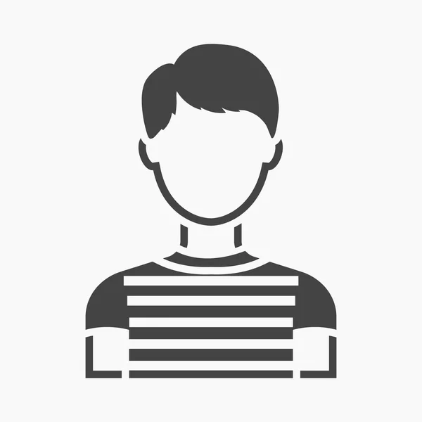 Boy icon simple. Single avatar,peaople icon from the big avatar simple. — Stock Photo, Image