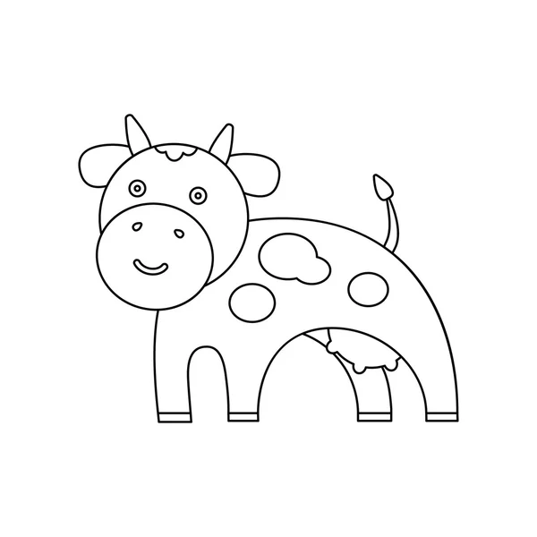 Icono de línea de vaca. Ilustración para diseño web y móvil . — Foto de Stock