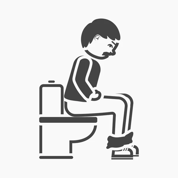 Diarré-ikonen är enkel. Enda sjuka ikon från stora sjuk, sjukdomen enkel. — Stockfoto