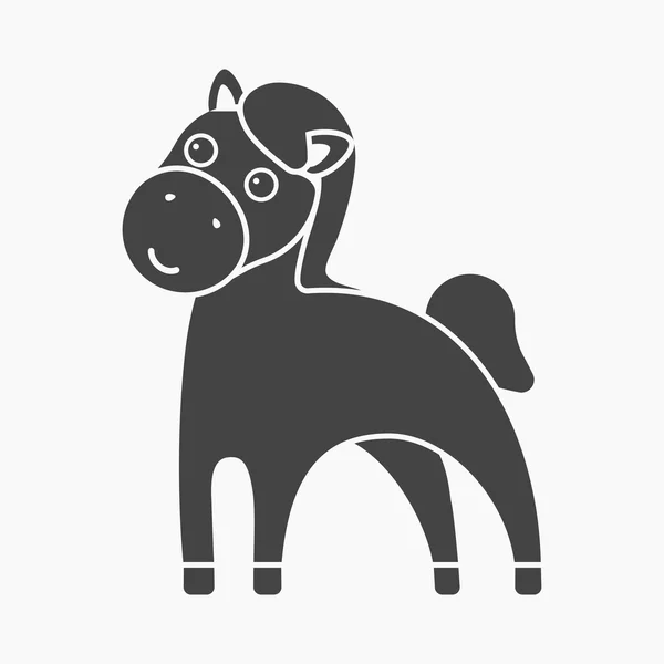 Icono de dibujos animados de caballos. Ilustración para diseño web y móvil . —  Fotos de Stock