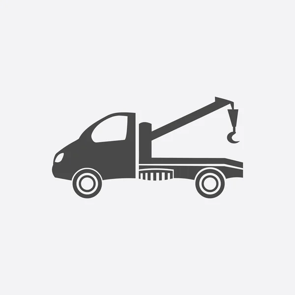 Tow auto pictogram zwart. Één auto reparatie onderdelen pictogram. — Stockfoto