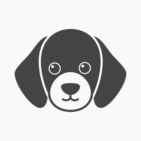 Dog muzzle rastr icon in black style for web — Stock Photo, Image