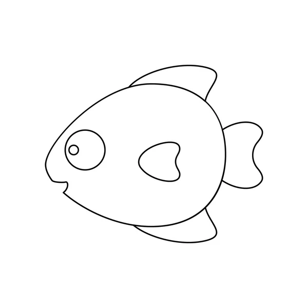 Icône ligne de poisson. Illustration pour web et mobile design . — Photo