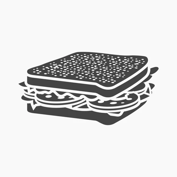 Sandwich rastr icon in simple style for web — Stock Photo, Image