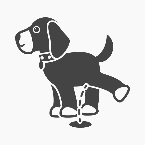 Pissing hond rastr pictogram in zwarte stijl voor web — Stockfoto