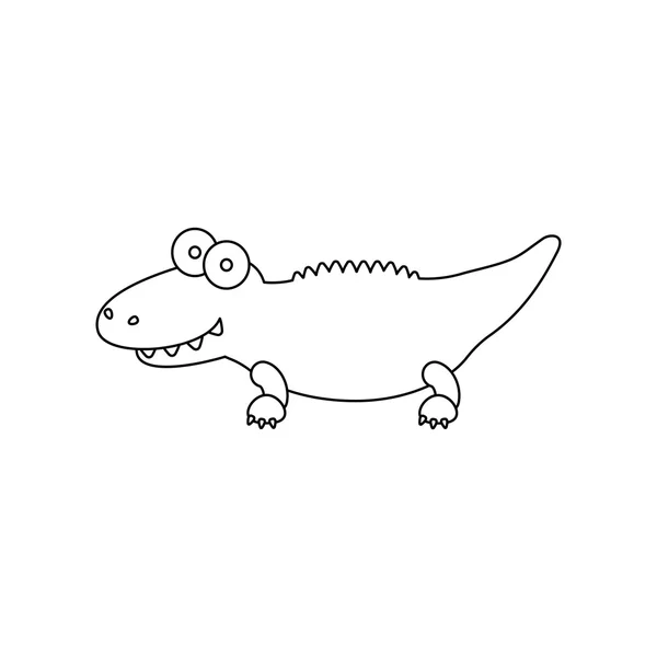 Ikona čáry krokodýl. Ilustrace pro web a mobilní design. — Stock fotografie