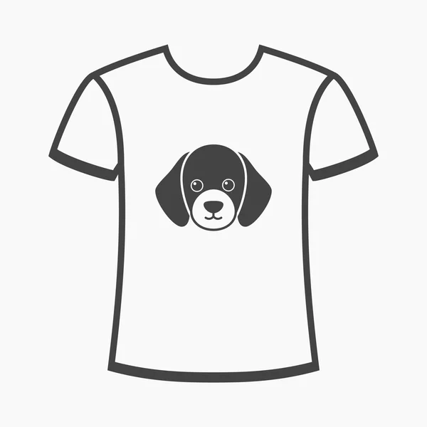 Camisa Eu amo cães rastr ícone em estilo preto para web — Fotografia de Stock