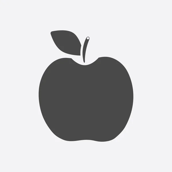 Elma simgesi siyah. Meyve simge tek. — Stok fotoğraf