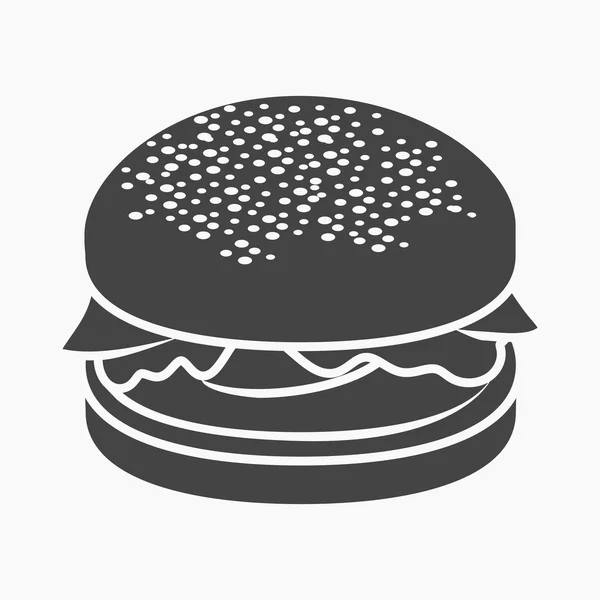 Web 用のシンプルなスタイルでハンバーガー rastr アイコン — ストック写真