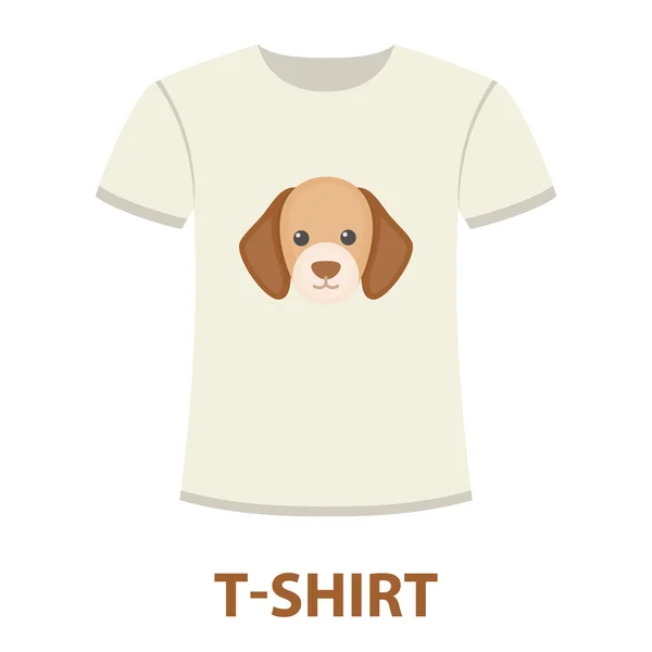 Koszula kocham psy rastr ikona w stylu kreskówki dla www — Zdjęcie stockowe