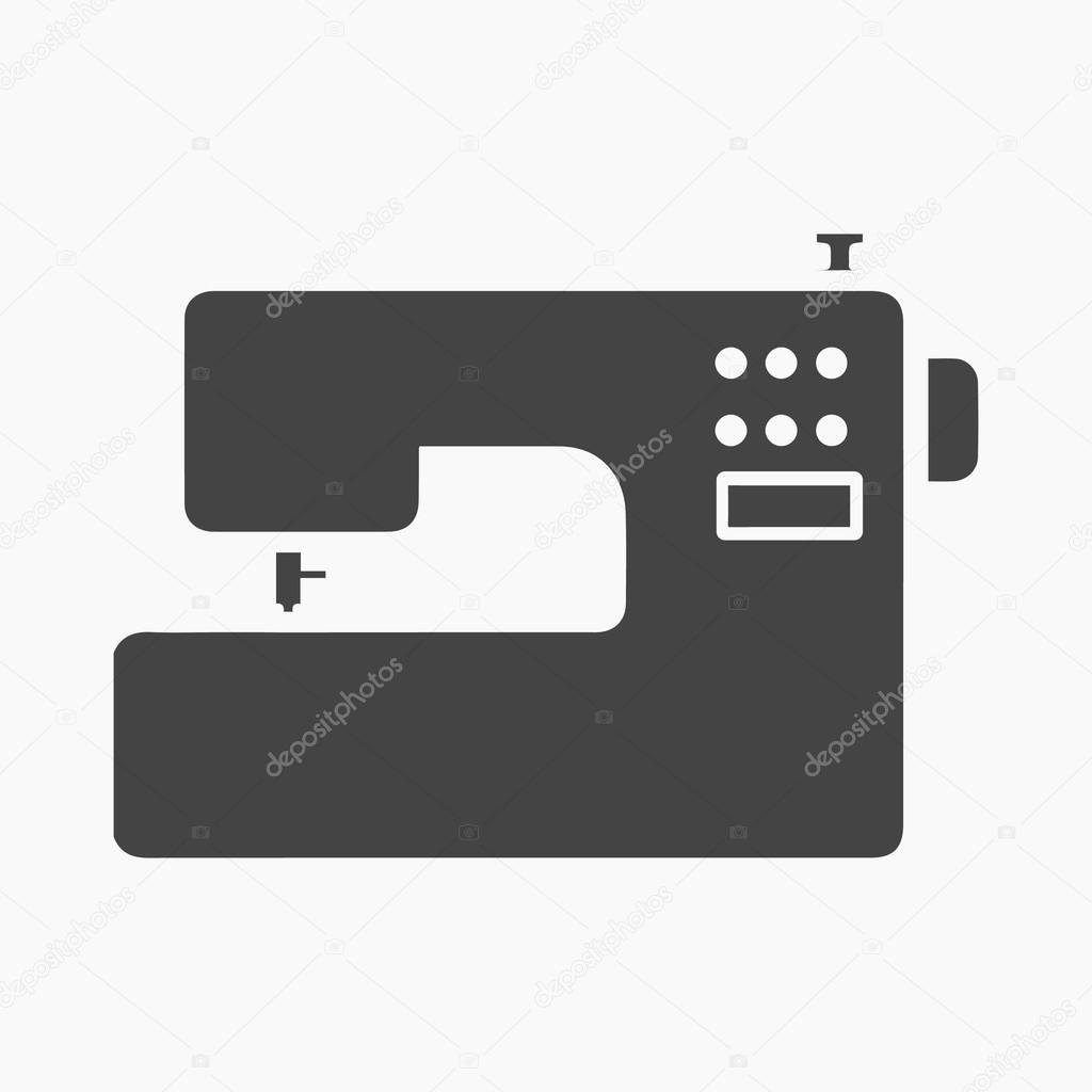 Sewing machine icon of rastr illustration for web and mobile design