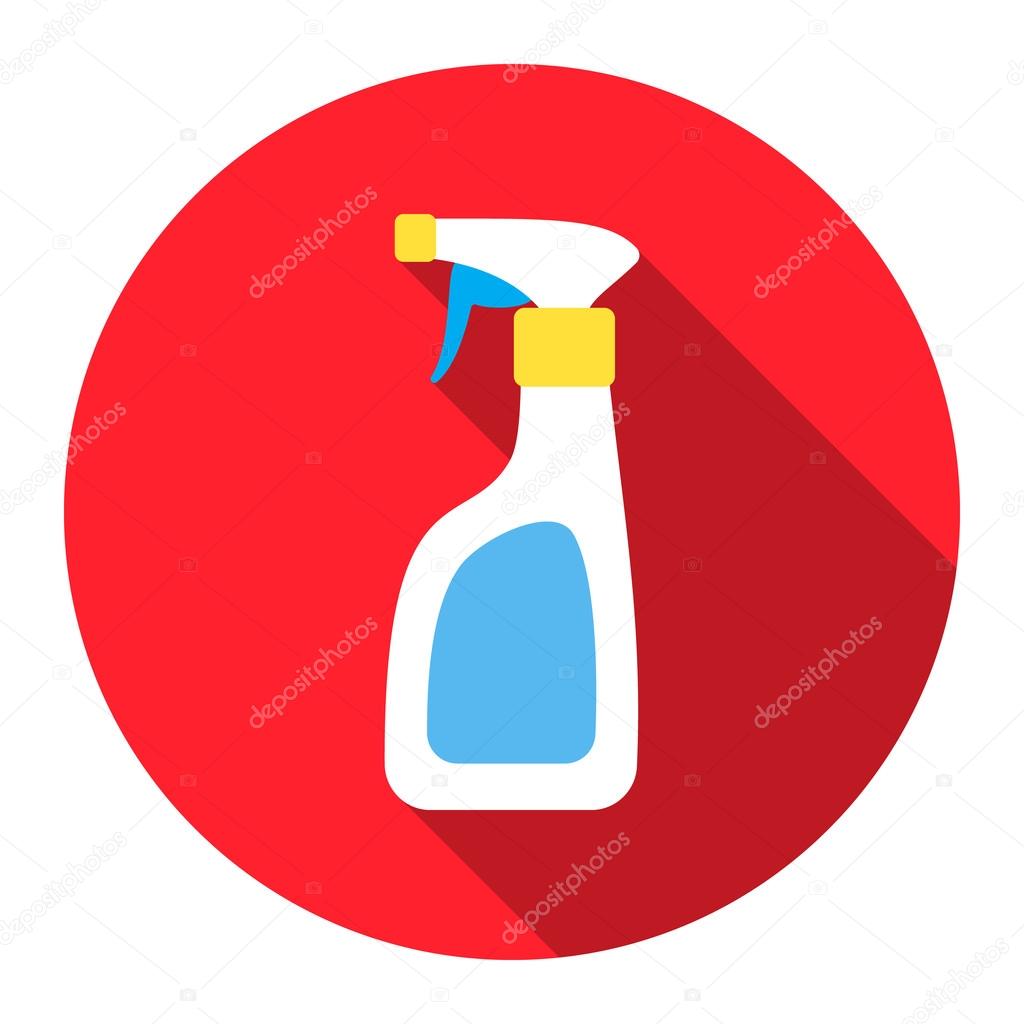 Cleaner spray flat icon. Illustration for web and mobile.