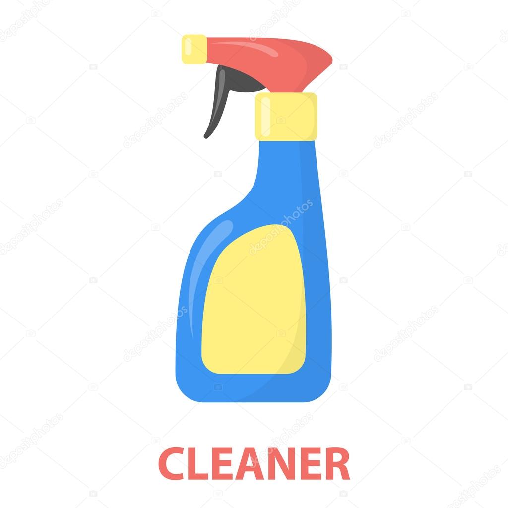 Cleaner spray cartoon icon. Illustration for web and mobile.