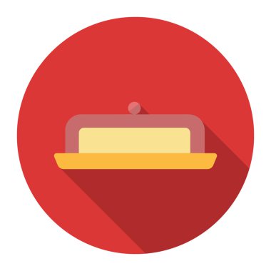 Tereyağı simgesi düz. Tek biyo, Eko, büyük süt kümesinden organik ürün simgesi.