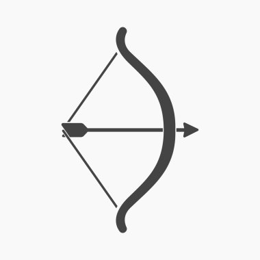 Aşk tanrısı yay simgesini rastr gösterim amacıyla web ve mobil