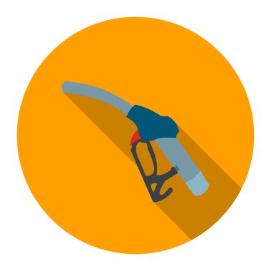 Yakıt pompası simgesi düz. Tek siluet oto parçaları simgesinden büyük araba düz - stok rastr