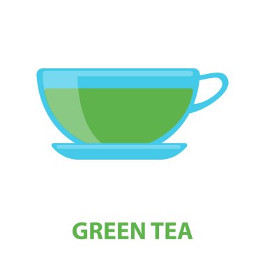 Rastr resmi web ve mobil için yeşil çay simgesi