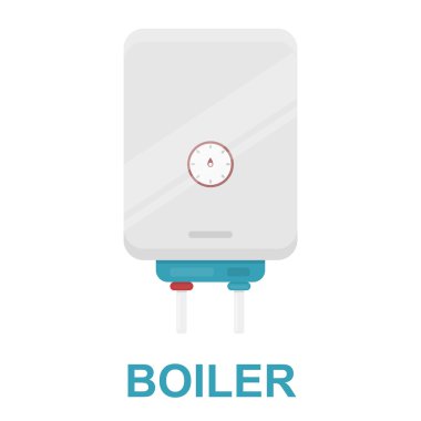 Kazan simgesi düz. Bir büyük sıhhi tesisat koleksiyonunun bir simge.