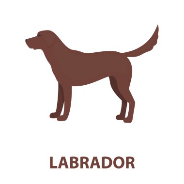 Labrador rastr simgesi karikatür tarzı web için