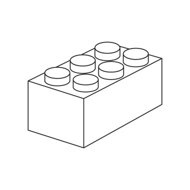 Yapı taşı satırı simgesi. Gösterim amacıyla web ve mobil tasarım.