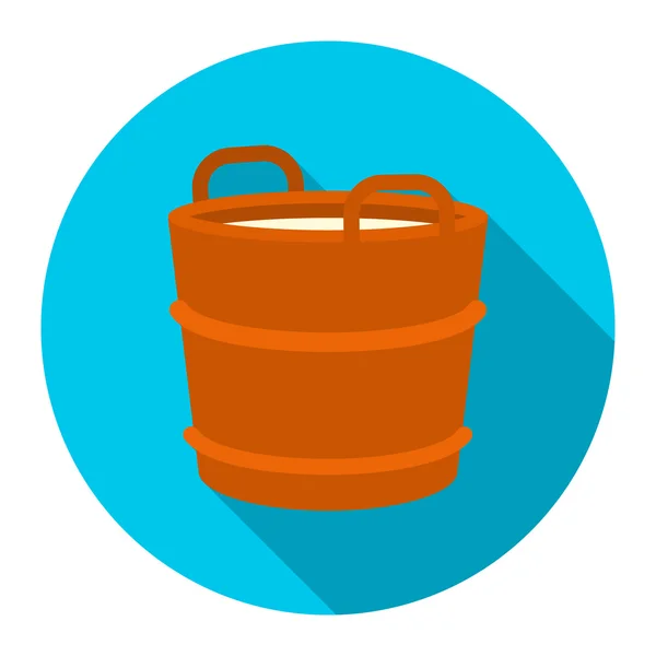 Milk bucket icon flat. Single bio, eco, organic product icon from the big milk set. — Stock Photo, Image