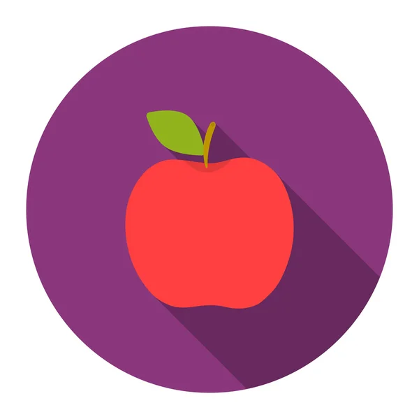 Apple ikonen tecknad. Singe frukt-ikonen. — Stockfoto