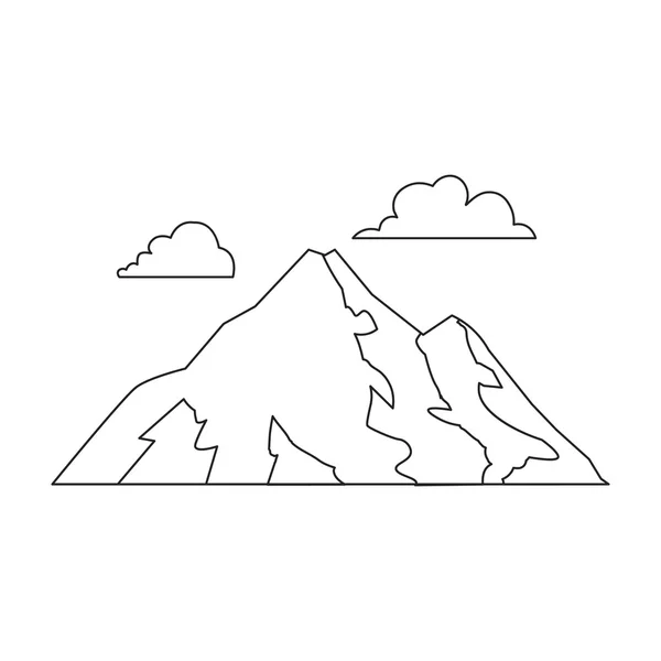 Иконка Mountain rastr в стиле line для web — стоковое фото