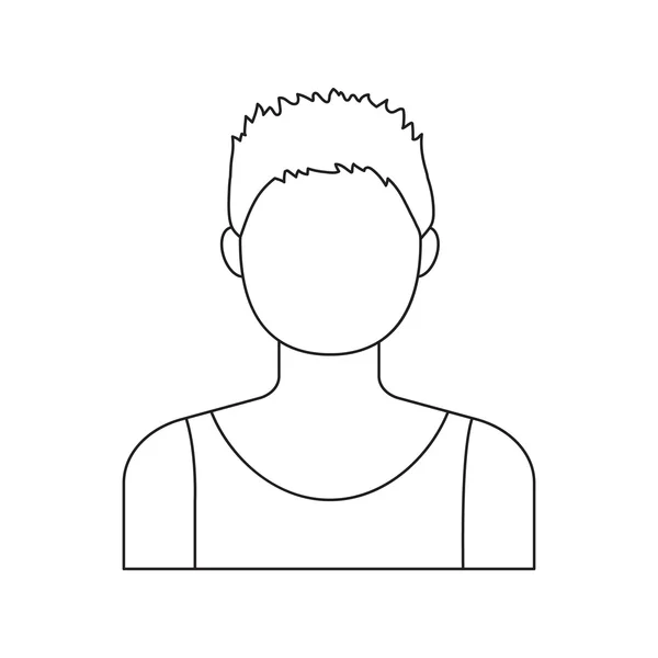 Pojke ikonen linje. Enda avatar, peopleicon från raden stora avatar. — Stockfoto