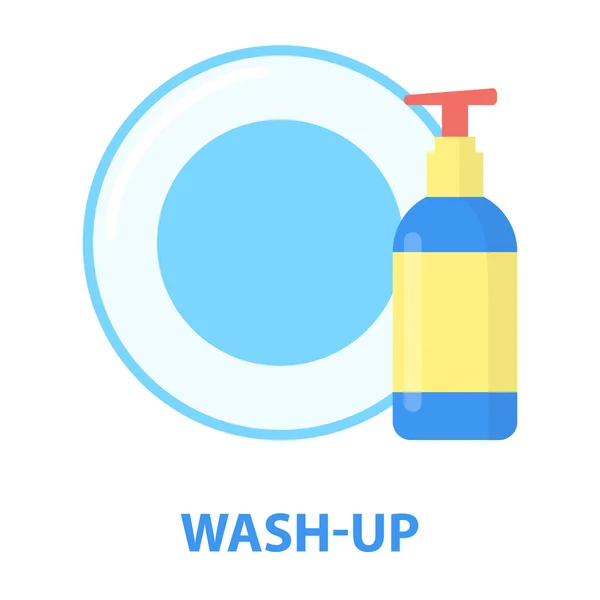 Dirty dishes cartoon icon. Illustration for web and mobile design. — Stock Photo, Image