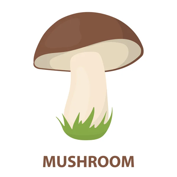 Mushroom rastr icon in cartoon style for web — Stock Photo, Image