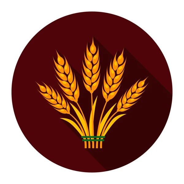 Kłosy pszenicy ikona ilustracja rastrowa dla sieci web i mobilnych — Zdjęcie stockowe