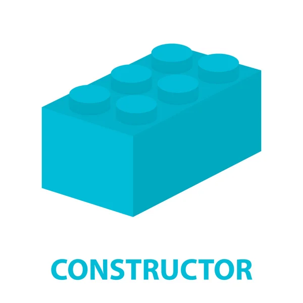 Building block cartoon icon. Illustration for web and mobile design. — Stock Photo, Image