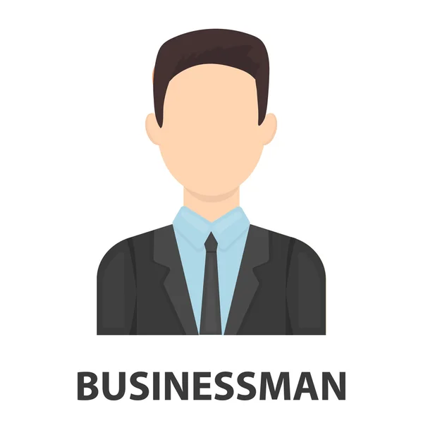 Affärsman ikonen tecknad. Enda avatar, personer från den stora avataren Ikonuppsättning. — Stockfoto