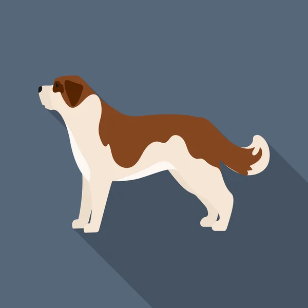 St. bernard dog rastr icon im flachen stil für web — Stockfoto