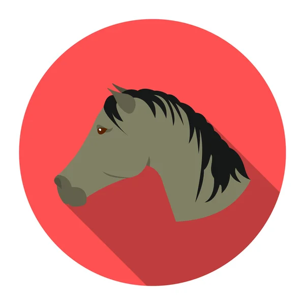 Ρύγχος άλογο εικονίδιο σχεδιασμός. Τσουρουφλίζω Δυτική εικονίδιο από την άγρια Δύση επίπεδη. — Φωτογραφία Αρχείου