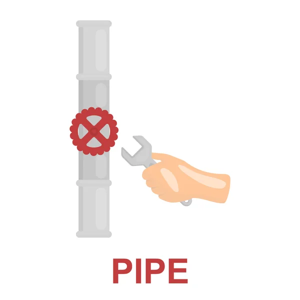 Water pipe icon cartoon style. One icon of a large plumbing cartoon. — Stock Photo, Image