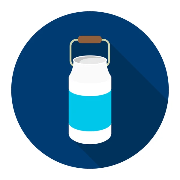 牛奶罐图标平。单个生物、 生态、 有机产品图标从大奶集. — 图库照片