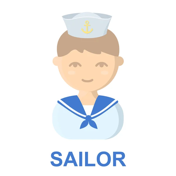 Ícone de desenho animado marinheiro. Ilustração para web e design móvel . — Fotografia de Stock