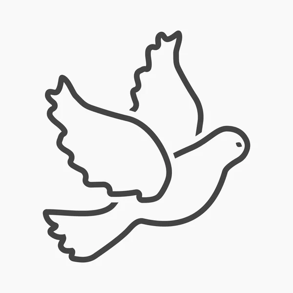 Dove icon of rastr illustration for web and mobile — Stock Photo, Image