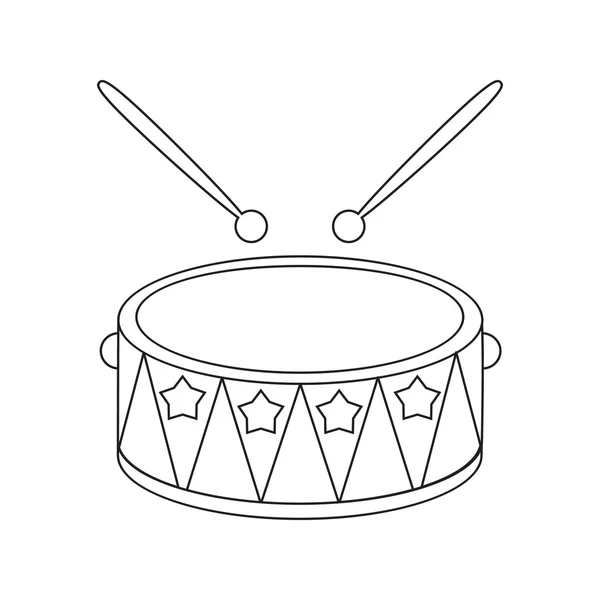 Trommel lijn pictogram. Illustratie voor het web en mobiele apparatuur. — Stockfoto